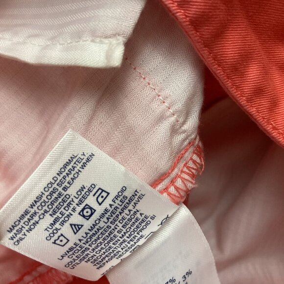Lot of 3 Lands' End Chino Shorts Womens 10 Coral Purple Brown Casual Cotton - Picture 13 of 14